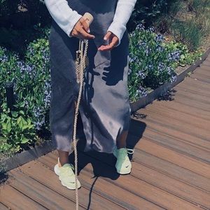 Anthropologie Satin Skirt